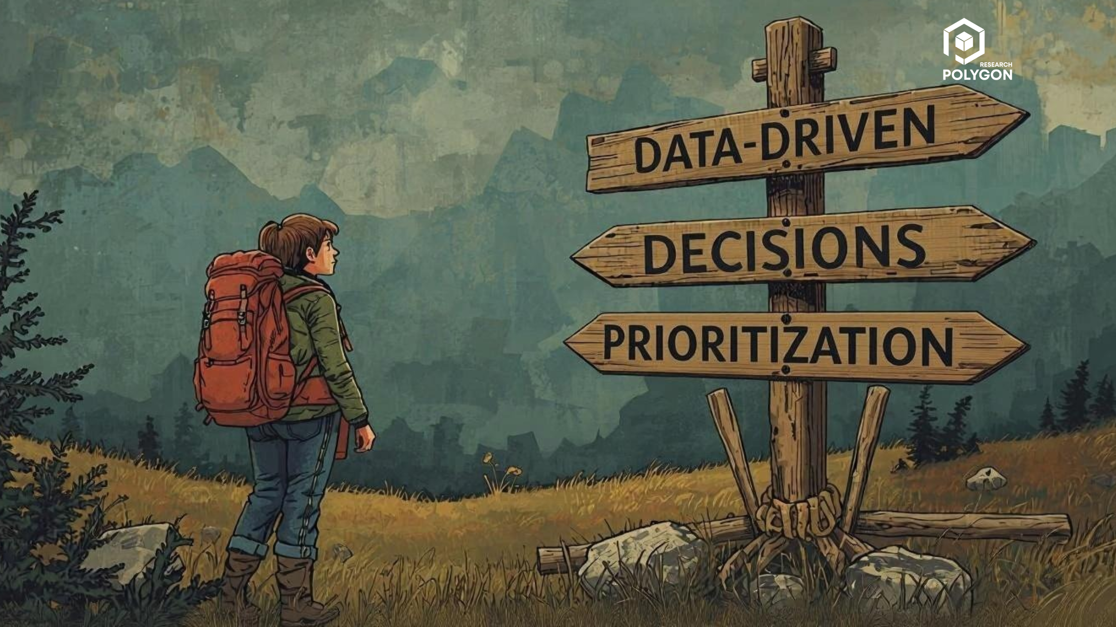 A Person Standing on a Crossroad with decisions and prioritization that need to be done.